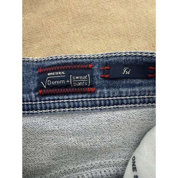 Diesel Shorts Womens 25 Blue Denim Cuffed Roll Up Isi Stretch JoggJeans Style - Picture 5 of 12